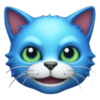 Cat demon blue sticker