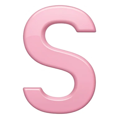 Baby pink letter S sticker