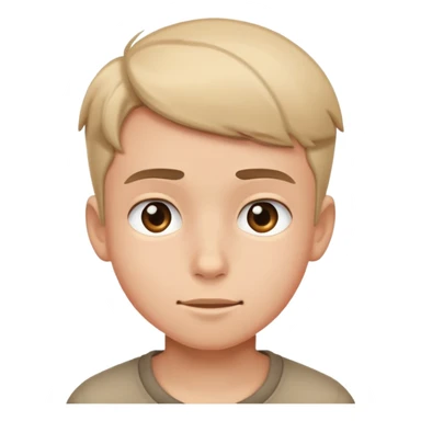 simple and expressive emoji of a boy sticker