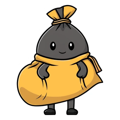 character with a sack over its head sticker