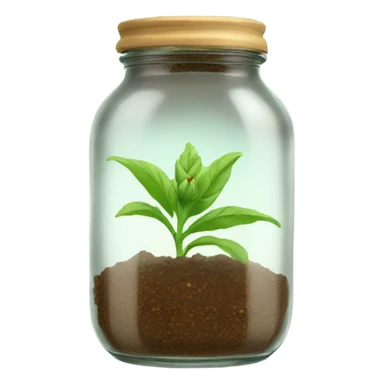 Jar with bud sticker