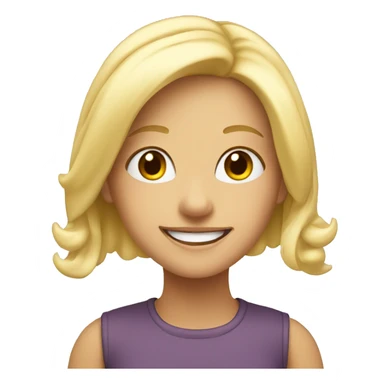 smiling blonde girl indoors sticker
