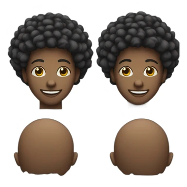 Afro person smiling sticker