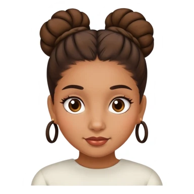 Latina girl with bun sticker