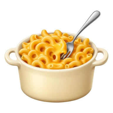 macaroni and cheese with cheesy pull sticker