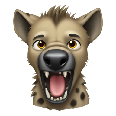 Hyena sticking tough out sticker
