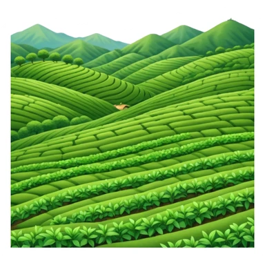 green tea farm sticker