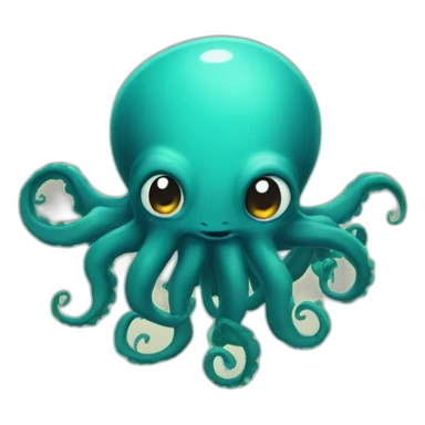 kraken spitting ink sticker