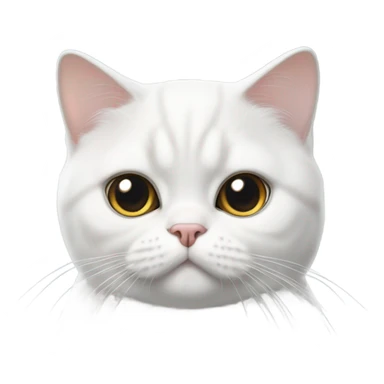 White British shorthair cat sticker