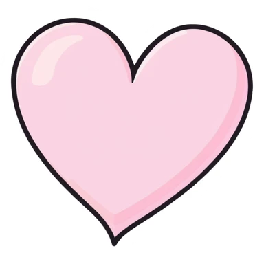 pastel pink heart with glitters sticker