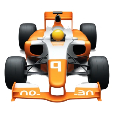 Orange formula 1 car sticker