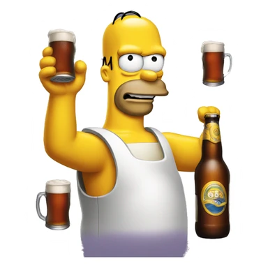 homer beer sticker