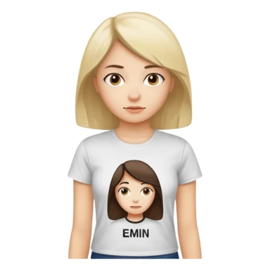 ''Emin'' write t shirt with girl sticker