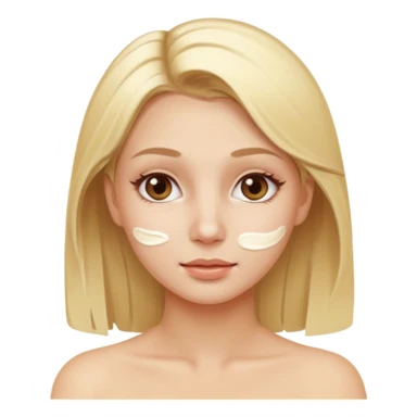spa girl blonde hair cream on face sticker