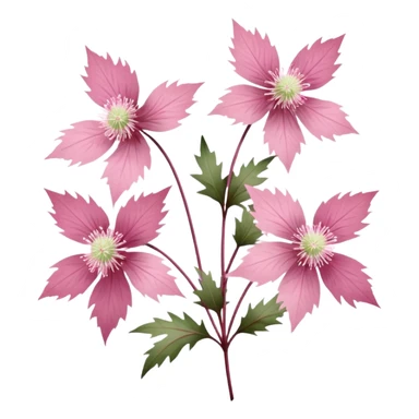 Prairie smoke flowers sticker