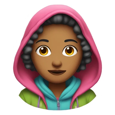 A mother wearing a horrible hoodie sticker