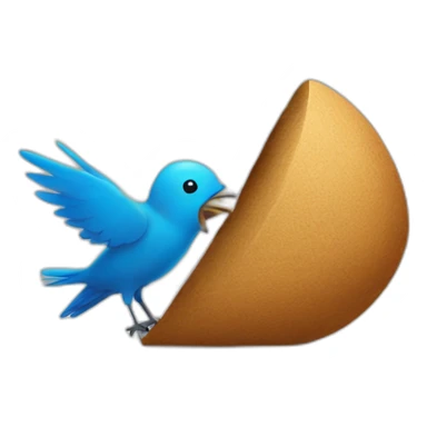 Twitter bird crushed under a giant letter 𝕏 sticker