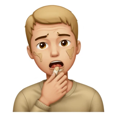 A man chocking himself sticker