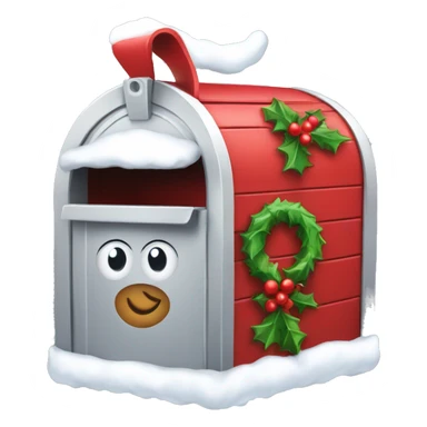 Christmas mail box  sticker