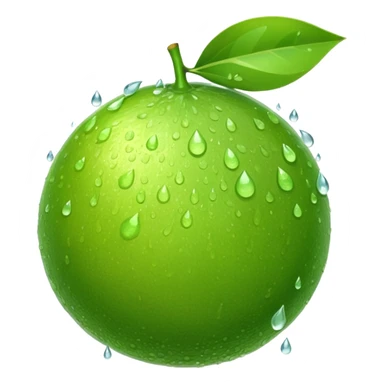 Lime with drops of water sticker