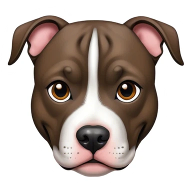 Dark brindle pitbull sticker