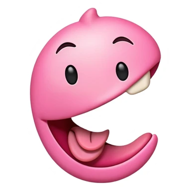 happy emoji face with tongue sticking out to the side, tongue is swinging and moving side to side sticker