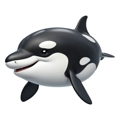 cinematic-comical-orca-portrait-emoji,-head-tilted-dramatically-with-an-exaggeratedly-shocked-expression,-featuring-a-sleek-black-and-white-body-with-wide,-comically-expressive-eyes-full-of-playful-disbelief-and-animated-flippers,-simple sticker