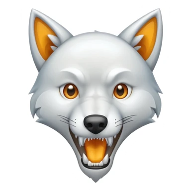 Sharp wolf fang sticker