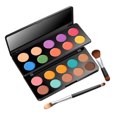 makeup palette with a usage progress bar sticker