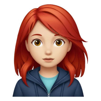 girl red hair sticker