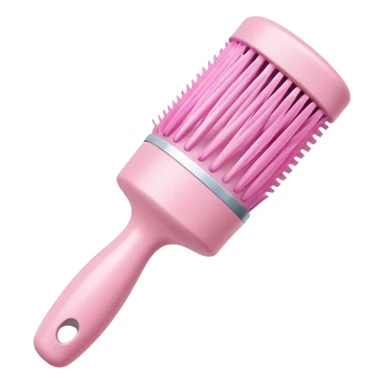 light pink cylindrical hair brush sticker