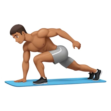 man plank exercise sticker
