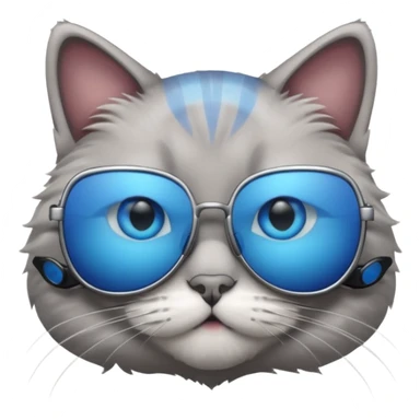 Cat wearing sunglasses sticker