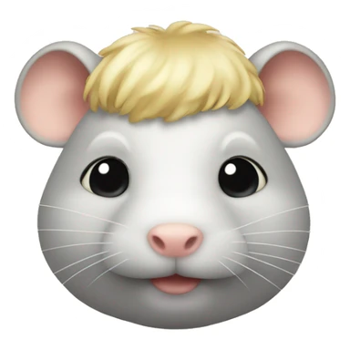 fat rat with blonde wig sticker