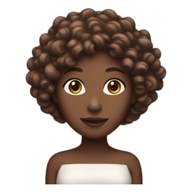 white woman with chocolate-colored curls sticker