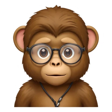 monkey nerd  sticker