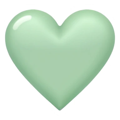 pastel green heart sticker