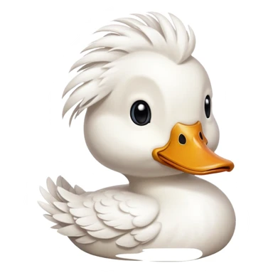 white duck facing left sticker