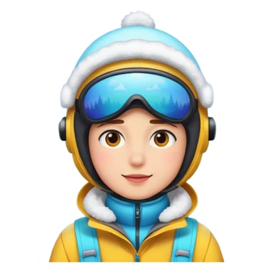 skies,colorful, Snow Gear,negative: character. sticker