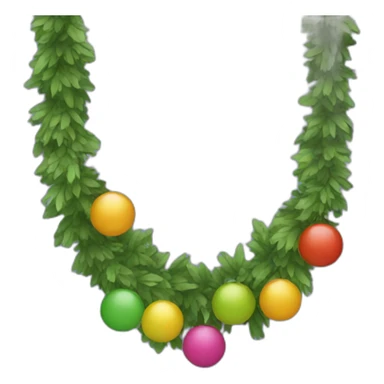 Garland and balls sticker