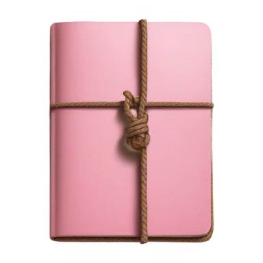 Brown travelers notebook with pink string sticker
