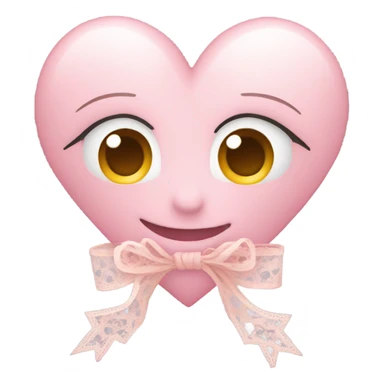 light pink heart with lace ribbon sticker