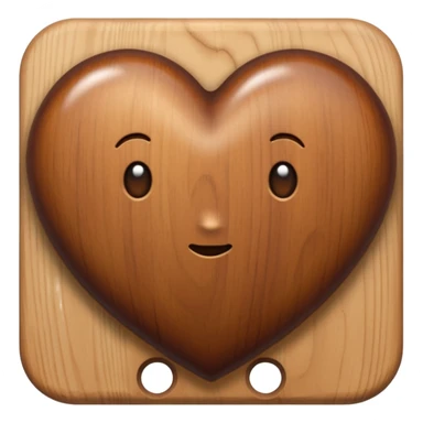 Brown heart sticker