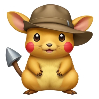 Pika with redneck hat sticker