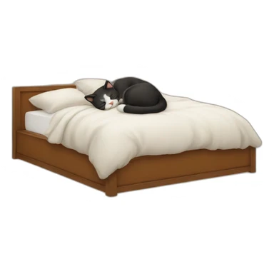 a men sleeping with a cat on this bed sticker