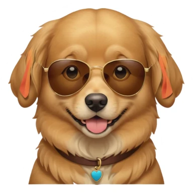 Dog wearing sunglasses sticker