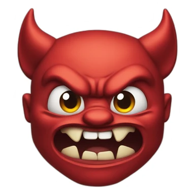 a mean devil sticker