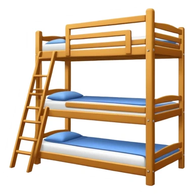 Triple bunk bed white sticker