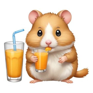 Hamster drinking capri sun sticker