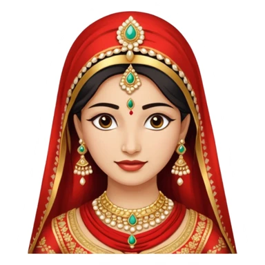 North indian bride getup. sticker